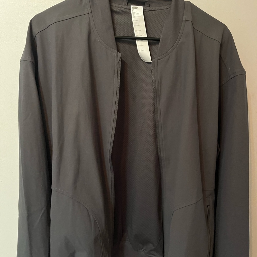 Fabletics Gray Bomber Jacket - image 1